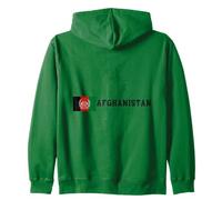 Afghanistan Flag Emblem Pride Zip Hoodie