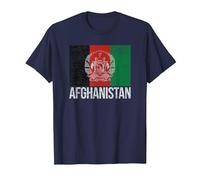 Afghanistan Flag Kabul T-Shirt, Men, Navy Blue, 5X-Large