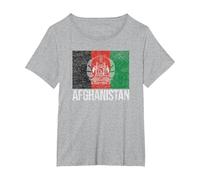 Afghanistan Flag Kabul T-Shirt, Women's Plus, Heather Grey, 4X
