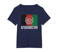 Afghanistan Flag Kabul T-Shirt, Women's Plus, Navy Blue, 2X