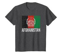 Afghanistan Flag Kabul T-Shirt, Youth, Dark Heather Grey, Small