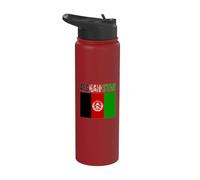 Afghanistan Flag Proud Heritage National Pride Stainless Steel Insulated Water Bottle