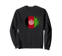 Afghanistan Flag Spray Paint Splatter Style Sweatshirt