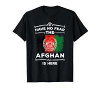 Afghanistan Flag Tshirt Have No Fear Afghan is Here Afghani Value Graphic T-Shirt, Men, Black, XL