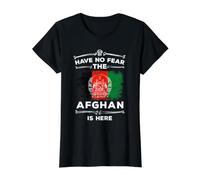 Afghanistan Flag Tshirt Have No Fear Afghan is Here Afghani Value Graphic T-Shirt, Women, Black, L
