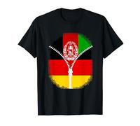 Afghanistan Germany Flag Afghan German Zipper T-Shirt