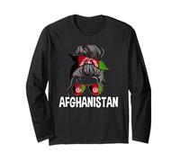 Afghanistan Girl Messy Hair Bun Afghan Girls Long Sleeve T-Shirt