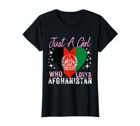 Afghanistan Just A Girl Who Loves Afghanistan Heart Flag T-Shirt