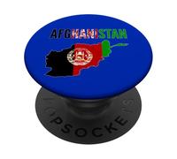 Afghanistan Map Flag National Pride Design PopSockets Adhesive PopGrip