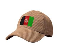 Afghanistan Military Flag Corduroy Baseball Cap - Adjustable Unisex Sun Hat for Outdoor Sports & Driving Khaki