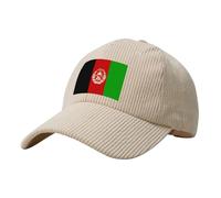 Afghanistan Military Flag Corduroy Baseball Cap - Adjustable Unisex Sun Hat for Outdoor Sports & Driving Beige