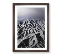 Afghanistan Mountain Landscape Framed Print | A2 Walnut Framed Wall Art | Ready to Hang | Modern Landscape Picture | Living Room Bedroom Lounge Office
