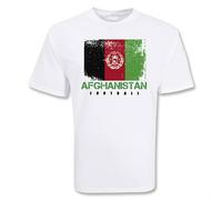 Afghanistan Women's Football T-shirt in White | Size: 2XL Afghanistan White 2XL