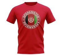 Afghanistan Women's Womens Football Badge T-Shirt in Red | Size: Large Afghanistan Red L