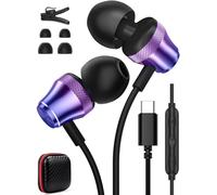 AFGHOA USB C Headphone for iPad A16 10,Type C Wired Earbuds for Samsung A17 S25 FE S26 Ultra S23 A36 Pixel 10a 9a 9,Noise Canceling HiFi Stereo Earphone in-Ear Headset for iPhone 17 Pro Max 16e 16 15