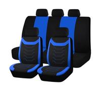 AFGJHYT Car Seat Cover Full Seats for Hyundai Aero City Bus 1991-2017, Front and Rear Split Bench Protector, Airbag Compatible Breathable Fabric Cover for Auto Trucks SUV,D Blue