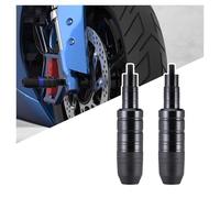 AFGJHYT Motorcycle Frame Slider for Kawasaki Eliminator 450, Aluminum Alloy Crash Protector Bar, Engine and Exhaust Guard, Impact Resistant Leg Protection Slider,A Black