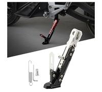 AFGJHYT Motorcycle Kickstand for Ducati Supersport 1000 2003-2006, Adjustable Side Stand with Spring Lock, CNC Aluminum Alloy Parking Foot Brace, Non-Slip Support Kickstand,B Silver