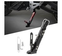 AFGJHYT Motorcycle Kickstand for Kawasaki Z900, Adjustable Side Stand with Spring Lock, CNC Aluminum Alloy Parking Foot Brace, Non-Slip Support Kickstand,A Black