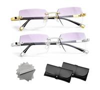 AFGQIANG 2Pcs Auto Focus Glasses Self Adjusting, 2026 New Upgrade The Glasses That Change Everything, Automatic Adjustment Eye Glass, Zoom Reading Eyeglasses with Anti Blue Light (+2.5)