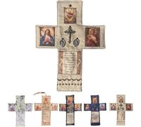 AFGQIANG Handmade Portable Catholic Altar for Daily Prayer & Devotion,Christian Catholic Gifts,Pocket Shrine with Silver Cross Included Inside, Handcrafted Pocket Devotional, Christian Gift (Plain)