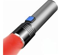 AFGQIANG Multifunction 670nM USB Deep Red Light LED Flashlight, Against Deteriorating Eyesight Torch, Specially Designed for Night Activties, Waterproof, Portable
