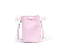 AFGRAPHIC Camera Drawstring Pouch Bag Pink PU Lightweight Crossbody Bag with Adjustable Strap for Kodak PIXPRO C1 Compact Digital Camera