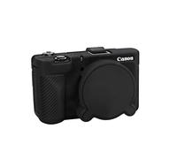 AFGRAPHIC Camera Soft Silicone Case Black Color Lychee Pattern Rubber Armor Skin Body Cover Protector for Canon PowerShot V1 Camera