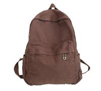 AFGWK Vintage Canvas Backpack for Women Grunge Hippie Cute Boho School Backpack Casual Y2K Aesthetic Backpack, Coffee, 5.5 x 11.4 x 15.3 inches, Vintage