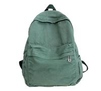 AFGWK Vintage Canvas Backpack for Women, Grunge Hippie, Cute Boho School Backpack, Casual Y2K Aesthetic Rucksack, Green, B11,4 x H15,3 x T5,5 Zoll