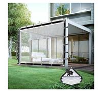 AFGZQ Pergola Waterproof Side Panels Plastic Tarpaulin with Eyelets Waterproof Outdoor Clear Tarp Curtain for Pergola, Porch, Gazebo, Customizable (Color : CLEAR, Size : 6.56x13.12ft/2x4m)