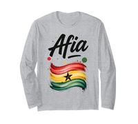 Afia Ghana Flag Ghanaian Name Birthday Gift Long Sleeve T-Shirt