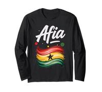 Afia Ghana Flag Ghanaian Name Birthday Gift Long Sleeve T-Shirt