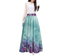 Afibi Women Full/Ankle Length Blending Maxi Chiffon Long Skirt Beach Skirt - - XX-Large