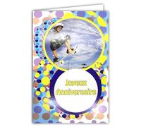 AFIE 67-1018/2 Happy Birthday Glitter Skateboard Boy/Child/Teenager Card with White Envelope 12 x 17.5 cm