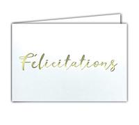 Afie 68-1213 Gold Charity Card on White Background; Comes with Envelope; Card Format Closed 17 x 11.5 cm