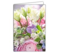 Afie 68-4008 White Inner Card with Envelope - White Rose Bouquet for You Happy Birthday, Happy Birthday, Mum, Grandma, Thank You Thank You Congratulations Birth Girl Wedding