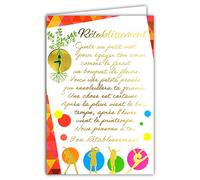 Afie 69-3060 Retractable Card with Large Text That Glitter; Comes with Envelope; Closed Card Size 11.5 x 17 cm; Made in France