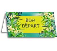 Afie 69-4220 Leaving Retirement Glitter Floral Leaf Nature Exotic Palm Tropical Lily Goodbye Greeting Card Starting Happiness Fashion Shiny Sparkle Glitter Greetings