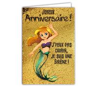 Afie 69-5050 Happy Birthday Card I Can't Run I'm a Mermaid