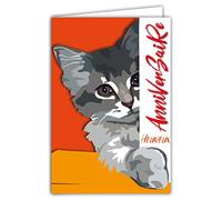 Afie 69-8044 Happy Birthday Card with Envelope Size 12 x 17.5 cm Glossy Paper 300 g From Sustainably Managed Forests Made in France 69-8044