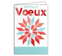 Afie Best Wishes Greeting Card Glossy Glitter Flamboo Geometric Tangram End of Year 61-5603
