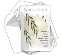 Afie Pack of 5 Religious Text Thank You Cards - Grey Background - French Text