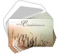 Afie Pack of 5 Sincere Condolence Cards. Our affectionate thoughts support you in the proof sheets. Made in France