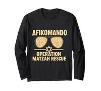 Afikomando Operation Matzah Rescue Afikoman Passover Jewish Long Sleeve T-Shirt