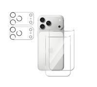 Afikyutu Back Screen Protector for iPhone 17 Pro Max, Pack of 2 Back Tempered Glass Screen Protector with 2 Camera Protection, 9H Hardness, HD Screen Protector, Anti-Scratch, Anti-Bubble-Free, Easy to