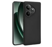 Afikyutu Mobile Phone Case Compatible with Realme GT 6 / Realme GT 6T Case, Thin Case Premium Carbon Fibre Material Design Silicone Flexible Shockproof Protective Case, Black