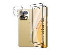 Afikyutu Tempered Glass for Realme 16 Pro Plus/Realme 16 Pro+, 2 Pieces Screen Protector + 2 Pieces Camera Film, Easy Install, Bubble-Free, 3D HD 9H Hardness Screen Protector