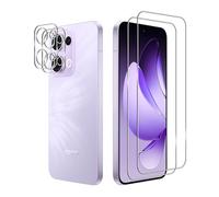 Afikyutu Tempered Glass Screen Protector for OPPO Reno 13 5G, Pack of 2 Screen Protectors with 2 Camera Protection, 9H Hardness Screen Protector, HD Tempered Glass Screen Protector, Anti-Scratch,