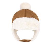 Afinder Toddlers Babies Windproof Balaclavas Ushanka Russian Hat Infants Plush Lined Leather Full Hooded Hat Skull Cap Earflap Hats Skull Hat